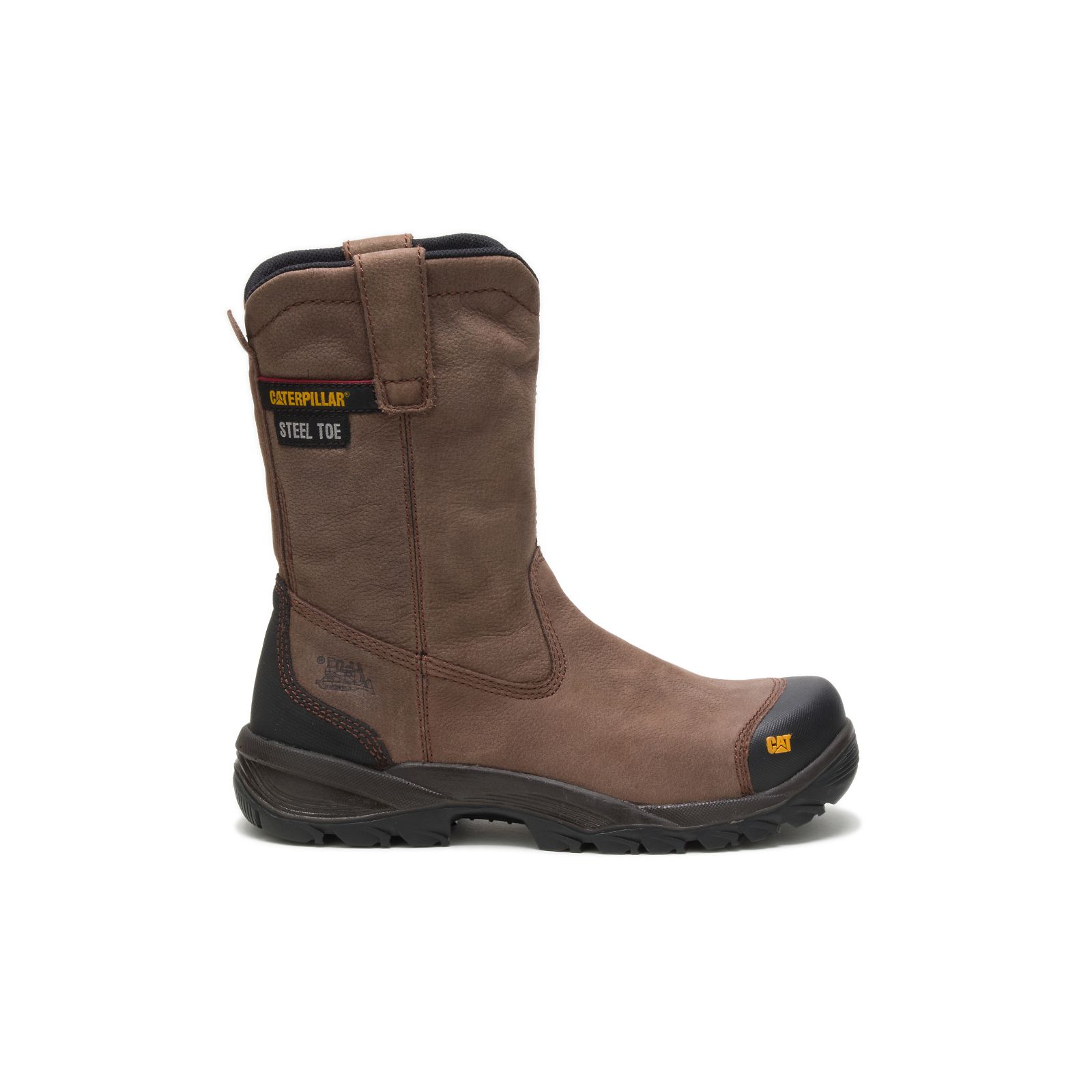 Caterpillar Spur Steel Toe Philippines - Mens Steel Toe Boots - Brown 21485YJUV